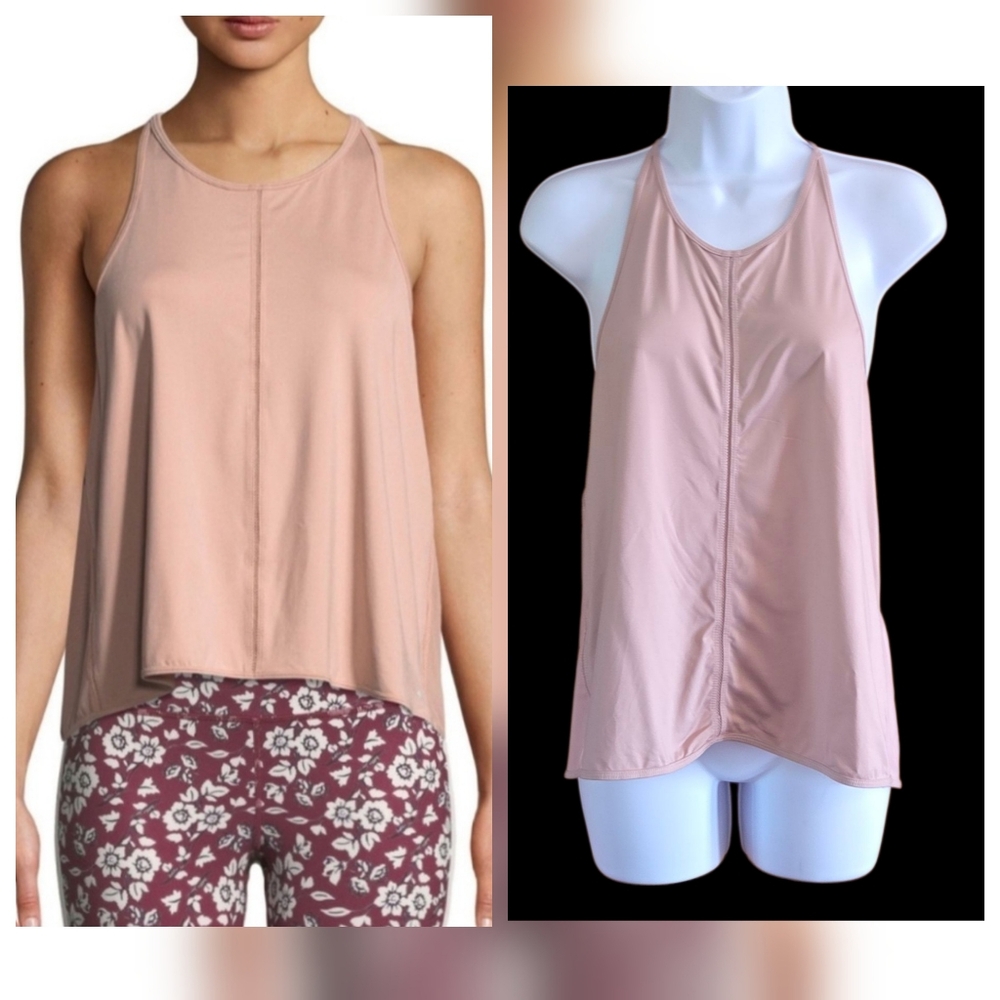 Kate Spade Out West Micro Mesh Tank Top Size Medium M Racerback Nude Faded Peony